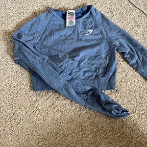 blue gym shark long sleeve